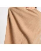 Poncho Foehn in misto lana beige