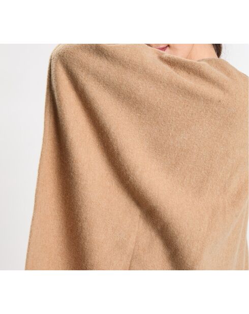 Beige poncho van wolmix van Foehn