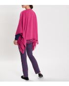 Poncho Foehn in misto lana peonia