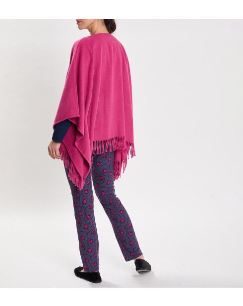 Poncho Foehn in misto lana peonia