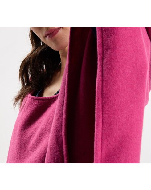 Poncho Foehn in misto lana peonia