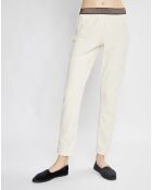 Pantalón de rímel blanco roto