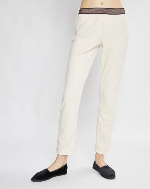 Pantalón de rímel blanco roto