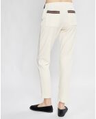 Pantalón de rímel blanco roto