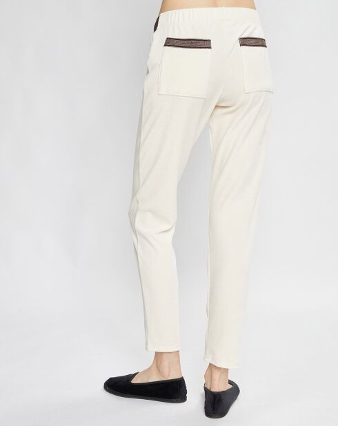 Pantalón de rímel blanco roto