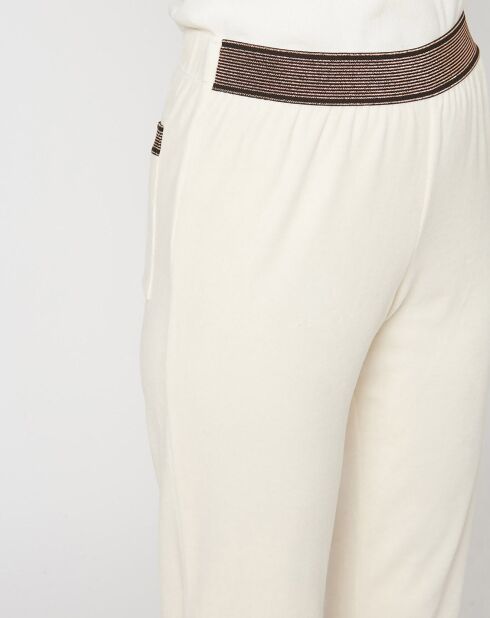 Pantalón de rímel blanco roto