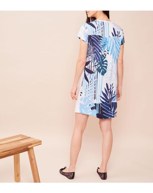 Paradise wit/blauw nachthemd