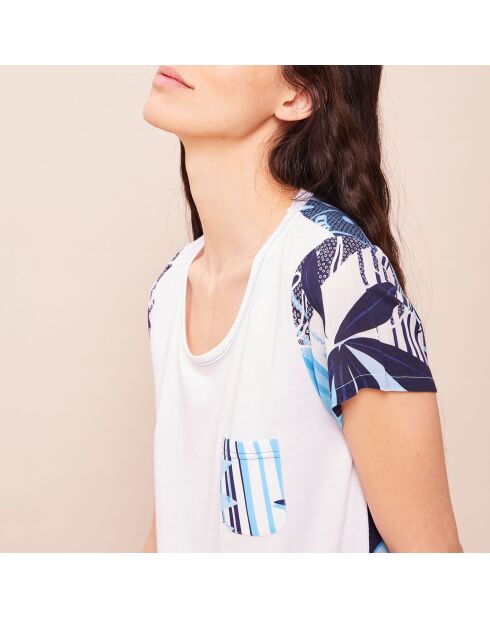 Paradise weiß/blaues T-Shirt