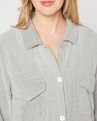 Pijama Romeo gris jaspeado/multicolor