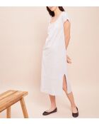 Robe de nuit longue  Smoothie gris chiné/blanc