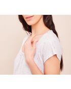 Robe de nuit longue  Smoothie gris chiné/blanc