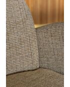 Set van 2 Ginette fauteuils in zwarte tabaktweedstof - 58x63,5x84,5 cm