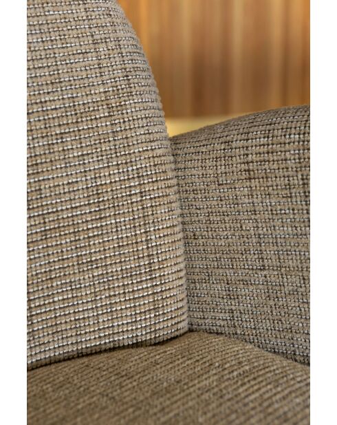 Set van 2 Ginette fauteuils in zwarte tabaktweedstof - 58x63,5x84,5 cm