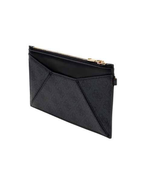 Pochette plate zippée coal charbon - 23x13x2 cm