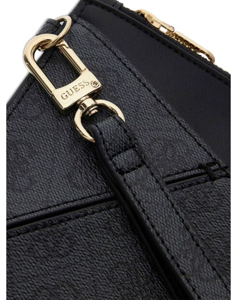 Pochette plate zippée coal charbon - 23x13x2 cm