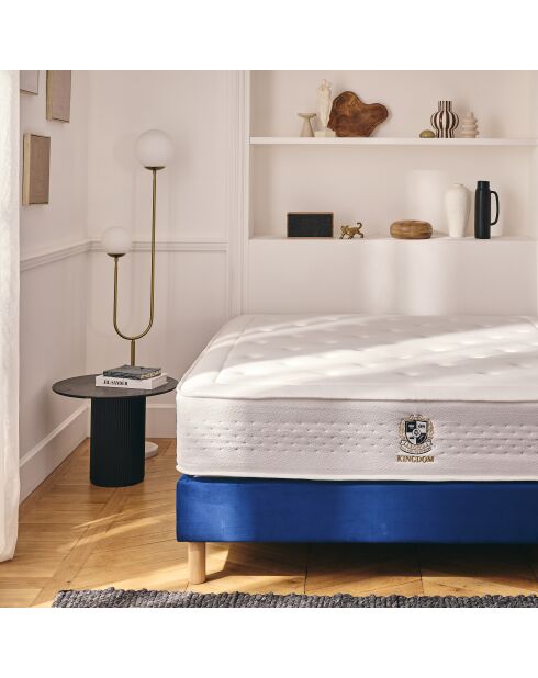 Matelas Kingdom à ressorts ensachés blanc - 160x200x25 cm