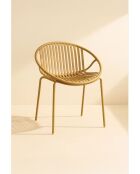 Set van 4 tafelstoelen in polypropyleen en metaal Calypso saffraan - 65x58x78 cm