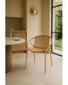 Set van 4 tafelstoelen in polypropyleen en metaal Calypso saffraan - 65x58x78 cm