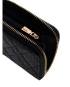 Portefeuille Isemay SLG moyen à fermeture éclair noir - 14x9x2 cm