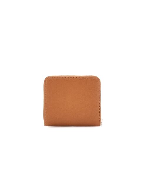 Portefeuille Nastra SLG petit modèle à fermeture éclair caramel - 9.5x11 cm