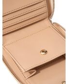 Carrie SLG kleine Geldbörse mit Reißverschluss und Vanille-Logo — 12x9,5x2,5 cm