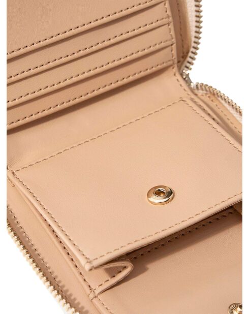 Carrie SLG kleine Geldbörse mit Reißverschluss und Vanille-Logo — 12x9,5x2,5 cm