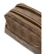 Portefeuille à double fermeture éclair avec logo latte - 20x11x8 cm