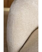 Canapé en tissu Marlo chenille incurvé 3 places beige- 231x116x73cm