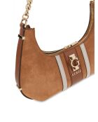 Erenia leren schoudertas met ritssluiting cognac multi - 23x21x6 cm