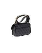 Dea Schultertasche mit Überschlag und kohlefarbenem Logo - 21,5x11,5x7 cm