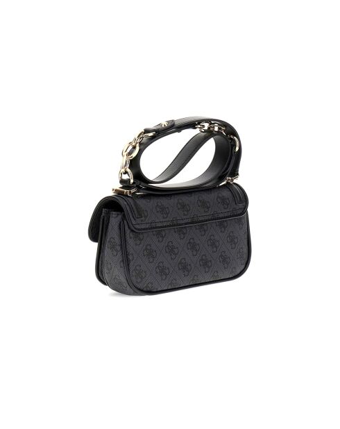 Dea Schultertasche mit Überschlag und kohlefarbenem Logo - 21,5x11,5x7 cm