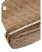 Bandolera Dea con solapa y logo Latte - 29x15x6 cm