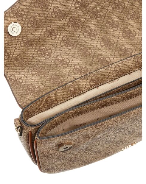 Bandolera Dea con solapa y logo Latte - 29x15x6 cm