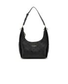Phoebe Hobo schoudertas met zwart logo - 30x31x15 cm