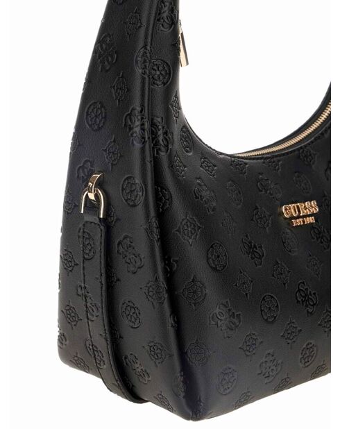 Phoebe Hobo schoudertas met zwart logo - 30x31x15 cm