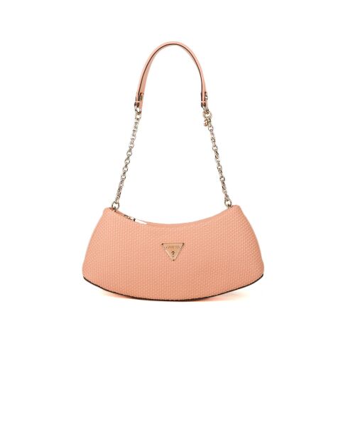 Bandolera Phaedra con cierre superior con cremallera color albaricoque - 31x12,5x7 cm