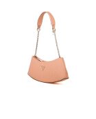 Bandolera Phaedra con cierre superior con cremallera color albaricoque - 31x12,5x7 cm