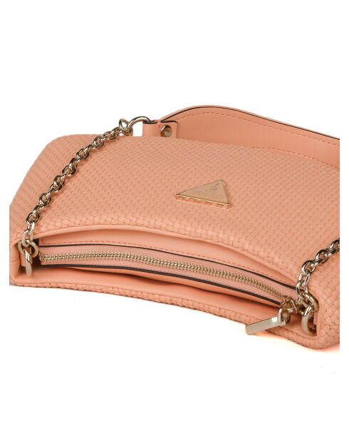 Bandolera Phaedra con cierre superior con cremallera color albaricoque - 31x12,5x7 cm