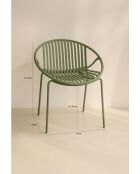 Set van 4 groene Calypso tafelstoelen van polypropyleen en metaal - 65x58x78 cm