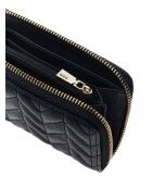 Portefeuille Cheryl SLG moyen à fermeture éclair noir - 14x9x3 cm