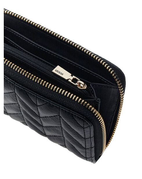 Portefeuille Cheryl SLG moyen à fermeture éclair noir - 14x9x3 cm