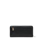 Laurel II SLG große schwarze Geldbörse mit Reißverschluss — 20x9,5x2,5 cm