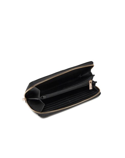 Laurel II SLG große schwarze Geldbörse mit Reißverschluss — 20x9,5x2,5 cm