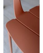 Set van 4 tafelstoelen in polypropyleen en metaal Montauk brick - 55,5x57,5cm