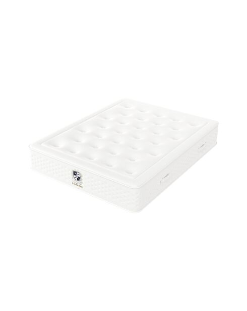 Matelas Kingdom à ressorts ensachés blanc - 200x200x30 cm