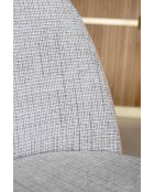 Set tavolo ovale allungabile Sierra effetto noce+6 sedie latte 180/220 cm