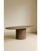 Mesa extensible efecto madera Sierra color nogal - 180/220x120x75 cm