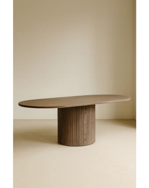 Mesa extensible efecto madera Sierra color nogal - 180/220x120x75 cm