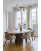 Mesa extensible efecto madera Sierra color nogal - 180/220x120x75 cm