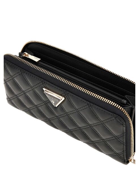 Giully II SLG große Geldbörse mit durchgehendem Reißverschluss schwarz - 21x10x2 cm
